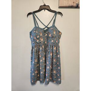 Xhilaration Women's dress size XL Blue Pink Floral